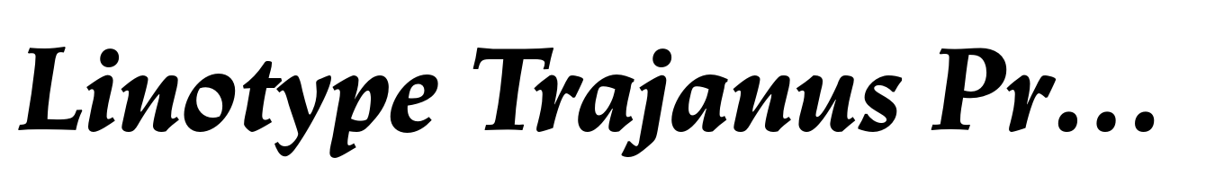 Linotype Trajanus Pro Black Italic